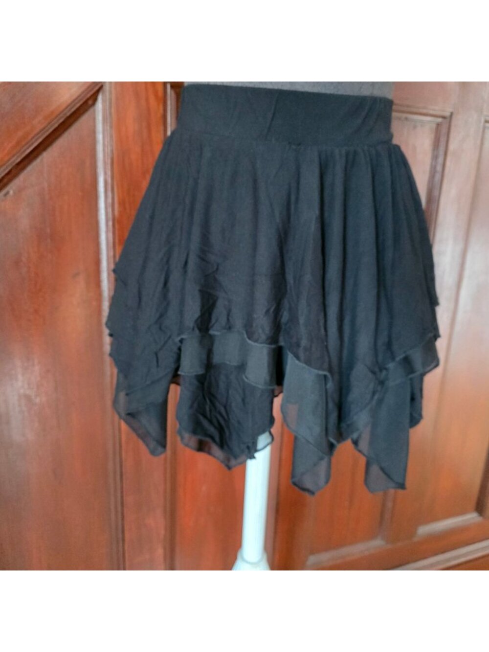 Layered Black Handkerchief Hem Skirt By The Grave Girls - Size S - Gothic Style